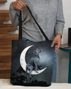 Cane Corso-Sit On The Moon-Cloth Tote Bag