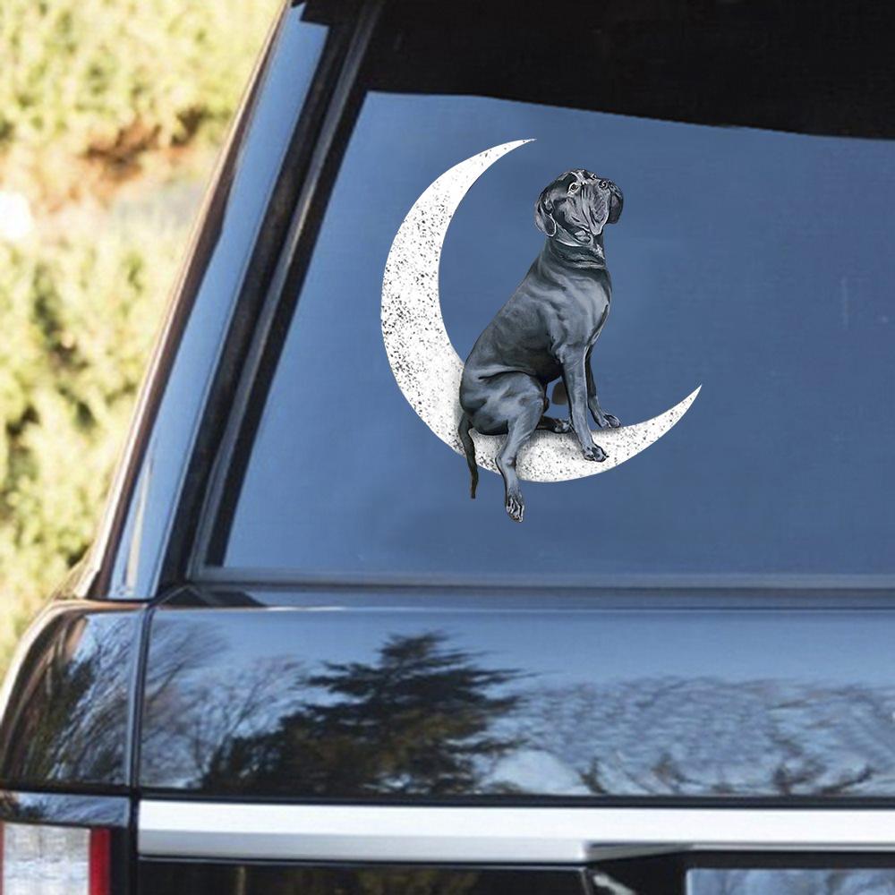 Cane Corso-Sit On The Moon Decal