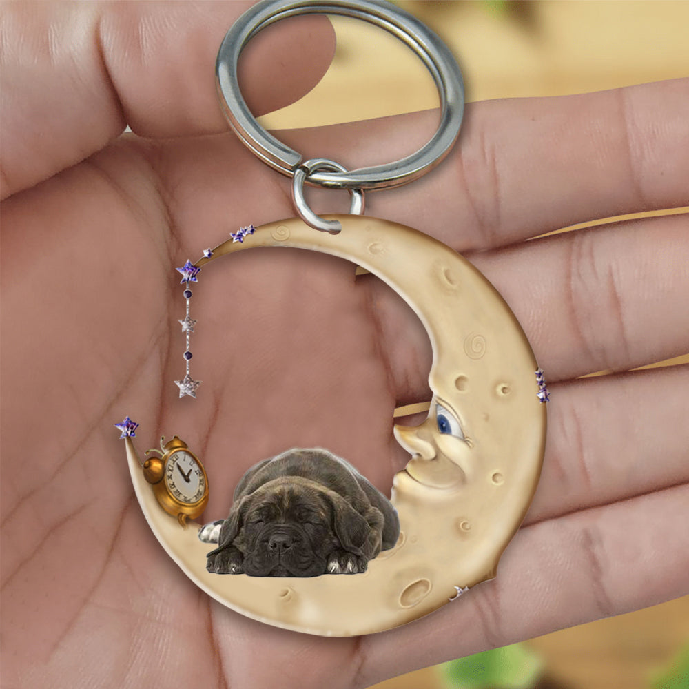 Cane Corso-Sleeping on the moon Keychain