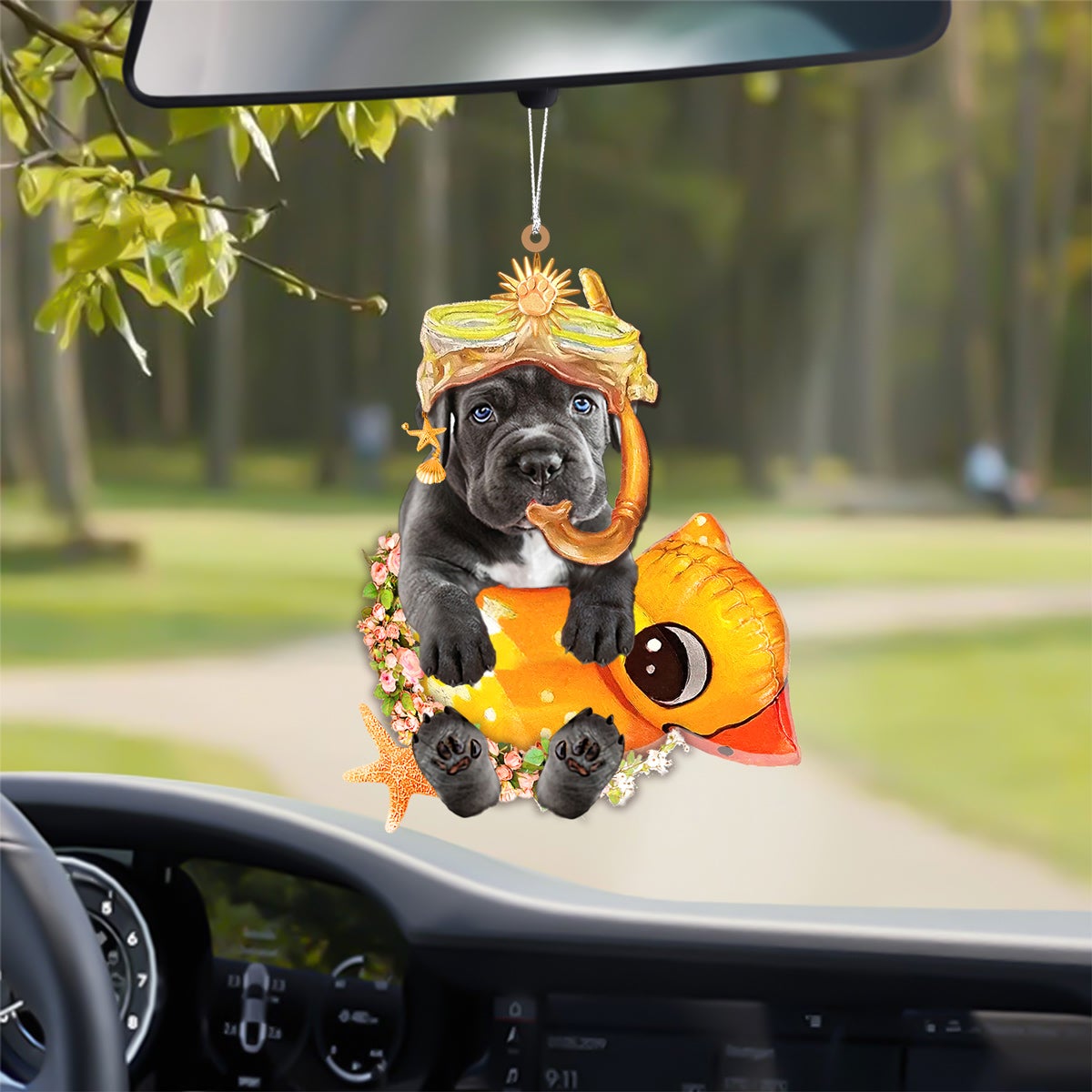 Cane Corso-Swimming Laps Two Sides Ornament