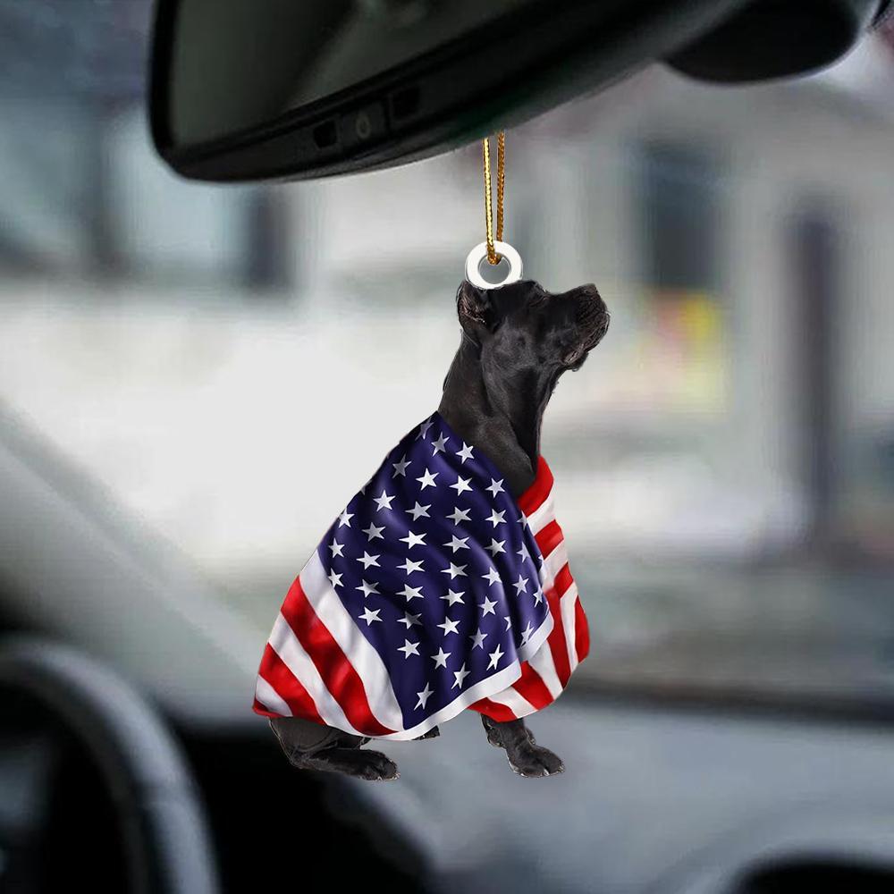 Cane Corso American Patriot Flag Two Sided Ornament