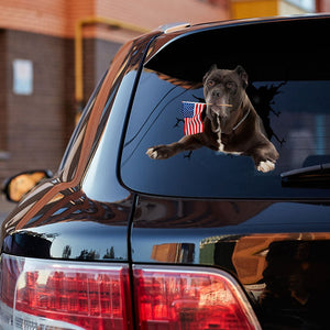 Cane Corso And American Flag Independent Day Car Sticker Decal