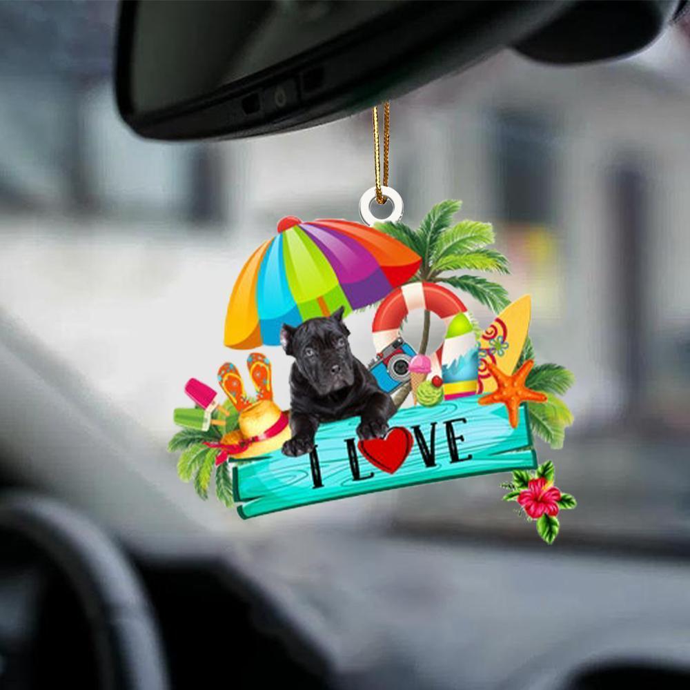 Cane Corso-I Love Summer-Two Sided Ornament