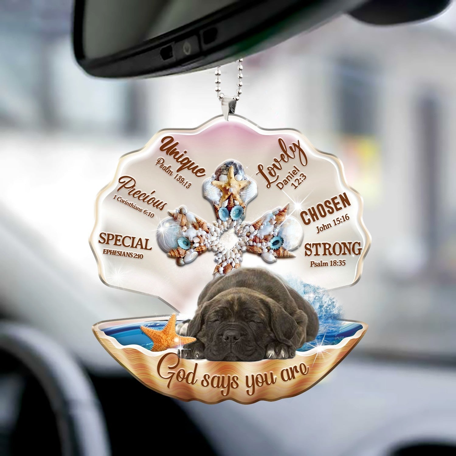 Cane Corso-You Are Cross In Seashell-Two sides ornament
