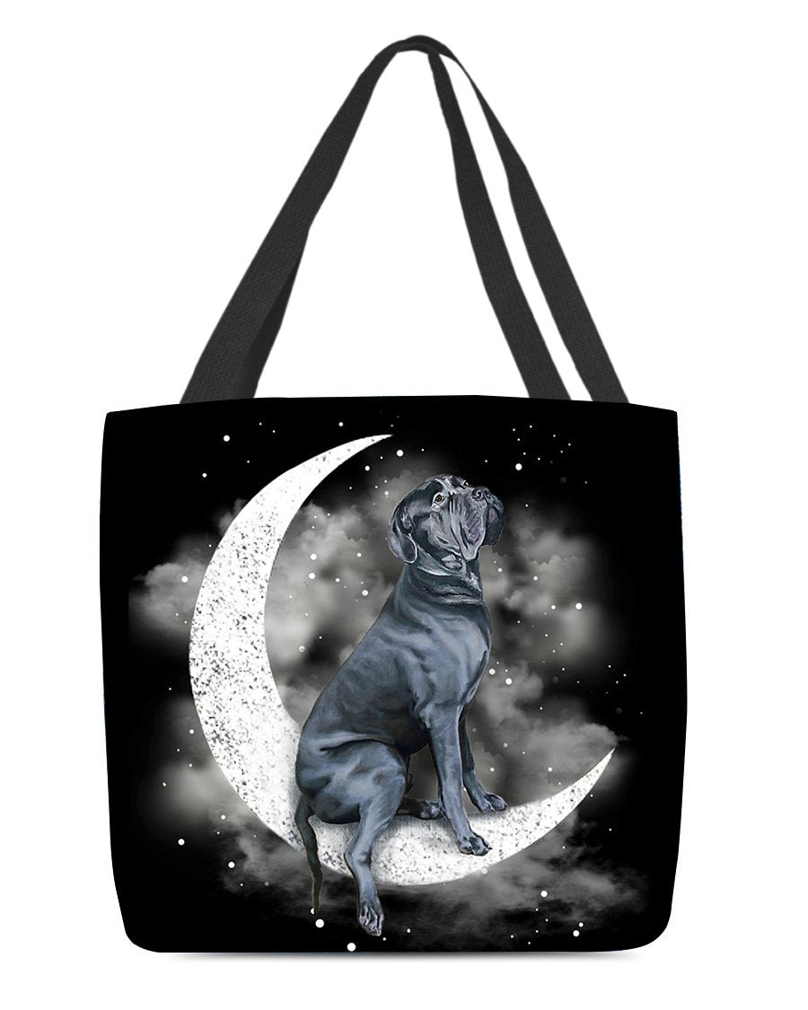 Cane Corso Sit On The Moon Sit On The Moon With Starts-Cloth Tote Bag