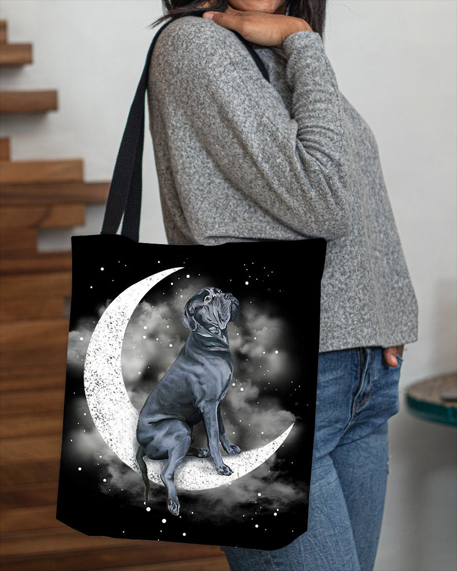 Cane Corso Sit On The Moon Sit On The Moon With Starts-Cloth Tote Bag