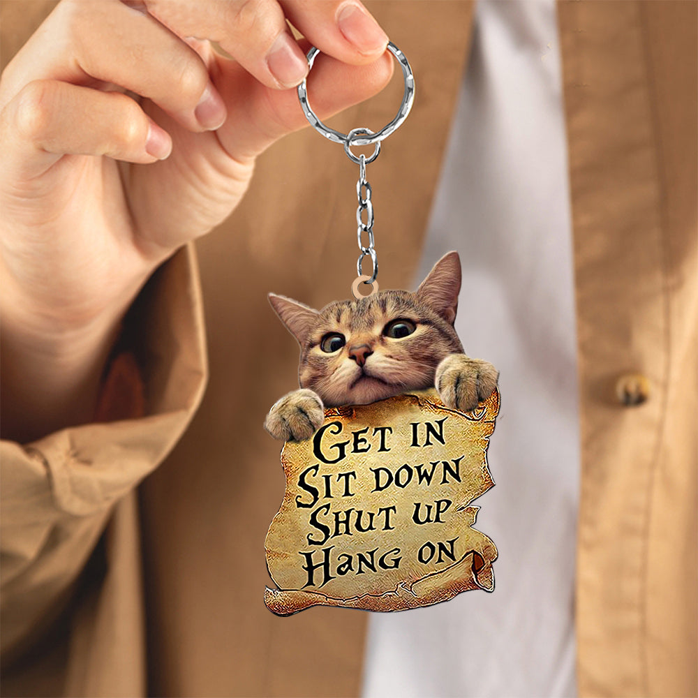 Cat get in Cat love Keychain