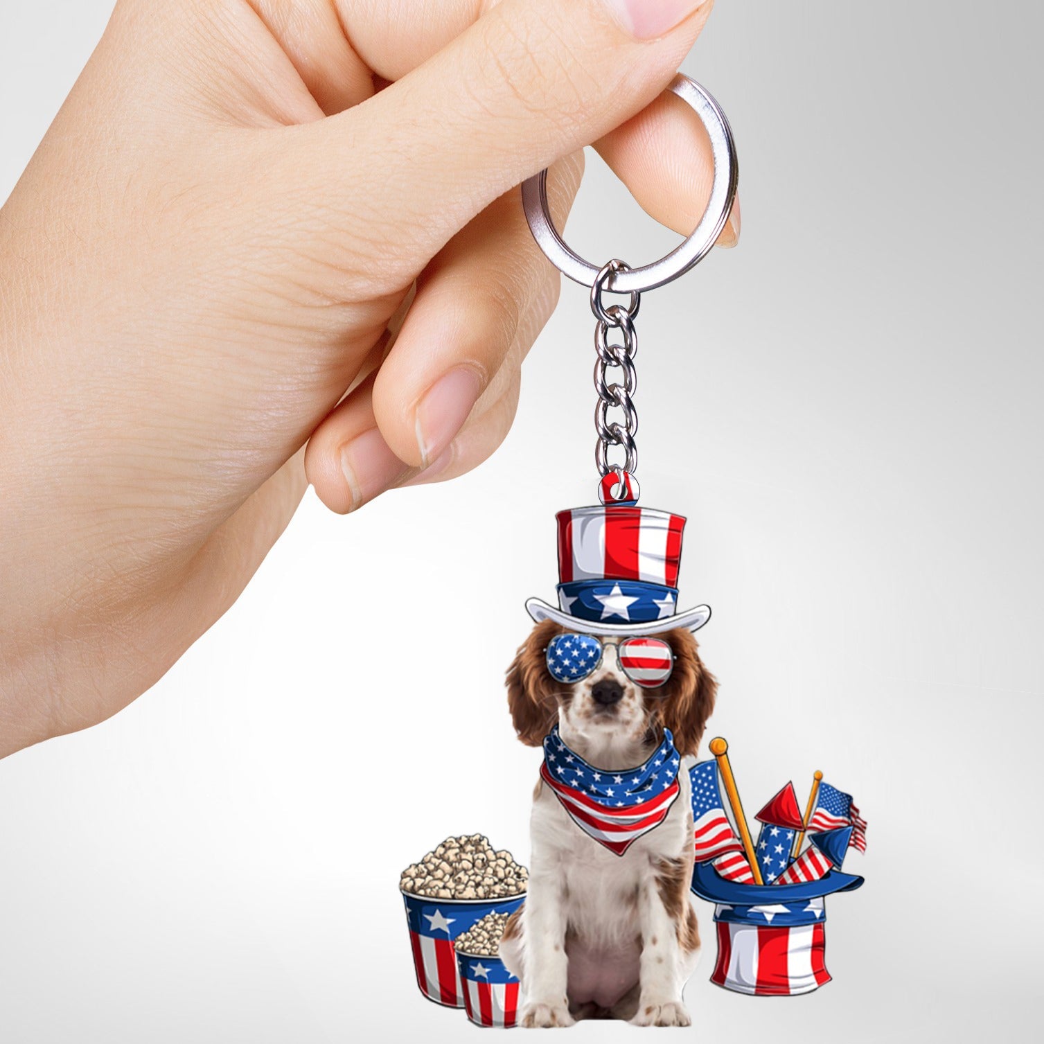 Cavalier King Charles Spaniel 2-July Stuff Flat Acrylic Keychain