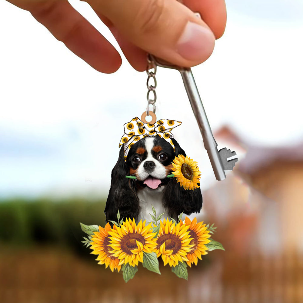 Cavalier King Charles Spaniel-Dog Mom Keychain