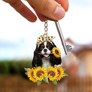 Cavalier King Charles Spaniel-Dog Mom Keychain