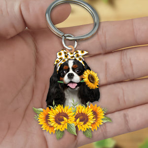 Cavalier King Charles Spaniel-Dog Mom Keychain