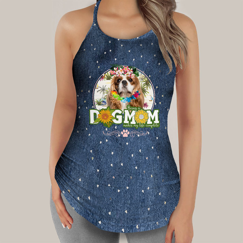 Cavalier King Charles Spaniel-Hawaii beach Dog Mom Tank Top