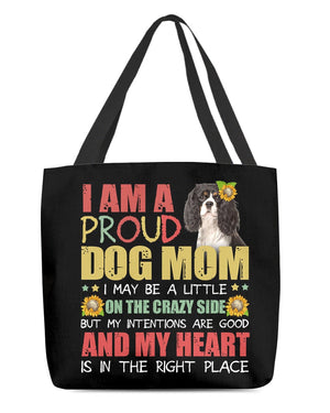 Cavalier King Charles Spaniel-Right Place-Cloth Tote Bag