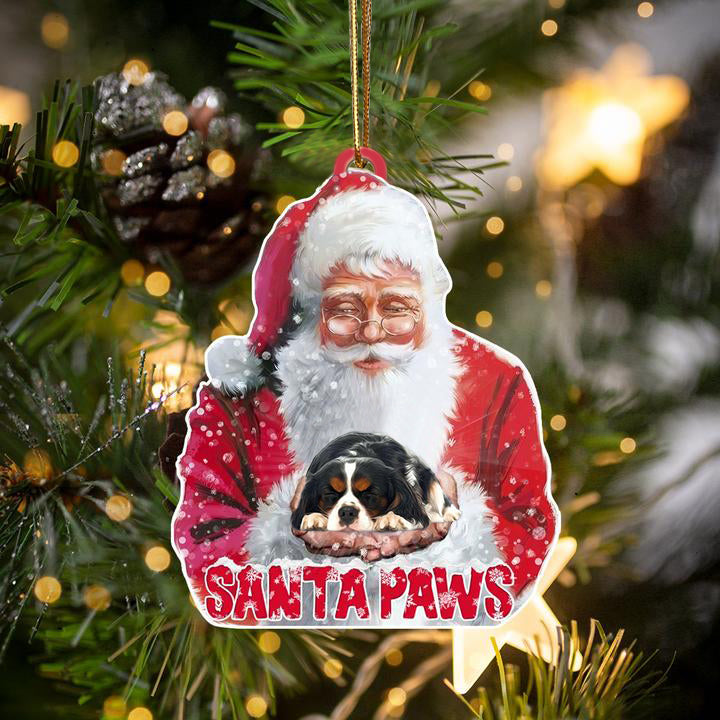 Cavalier King Charles Spaniel-Santa Paws-Two Sided Ornament