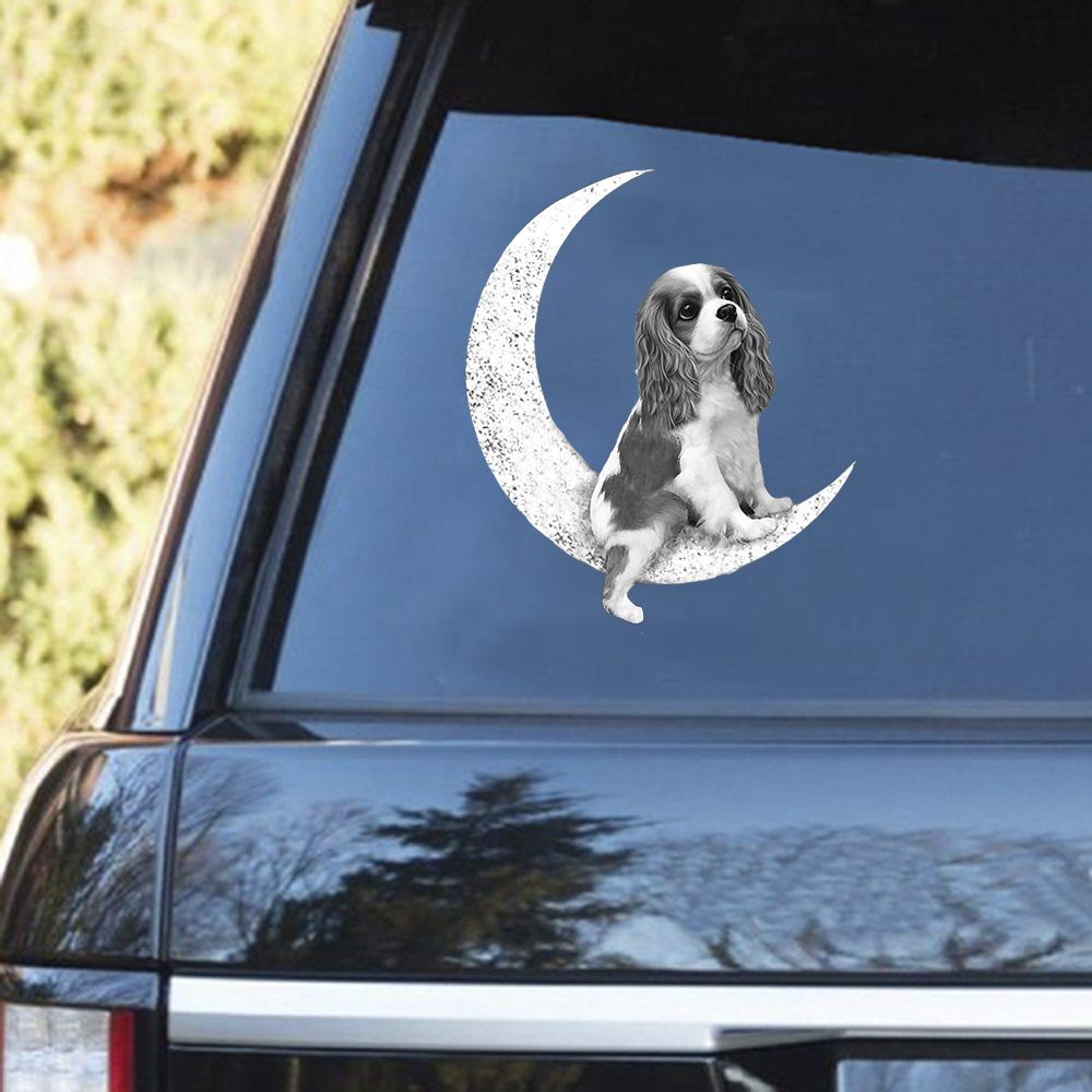 Cavalier King Charles Spaniel-Sit On The Moon Decal