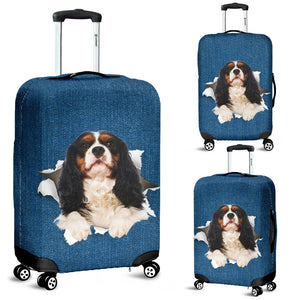 Cavalier King Charles Spaniel-Torn Paper Luggage Covers