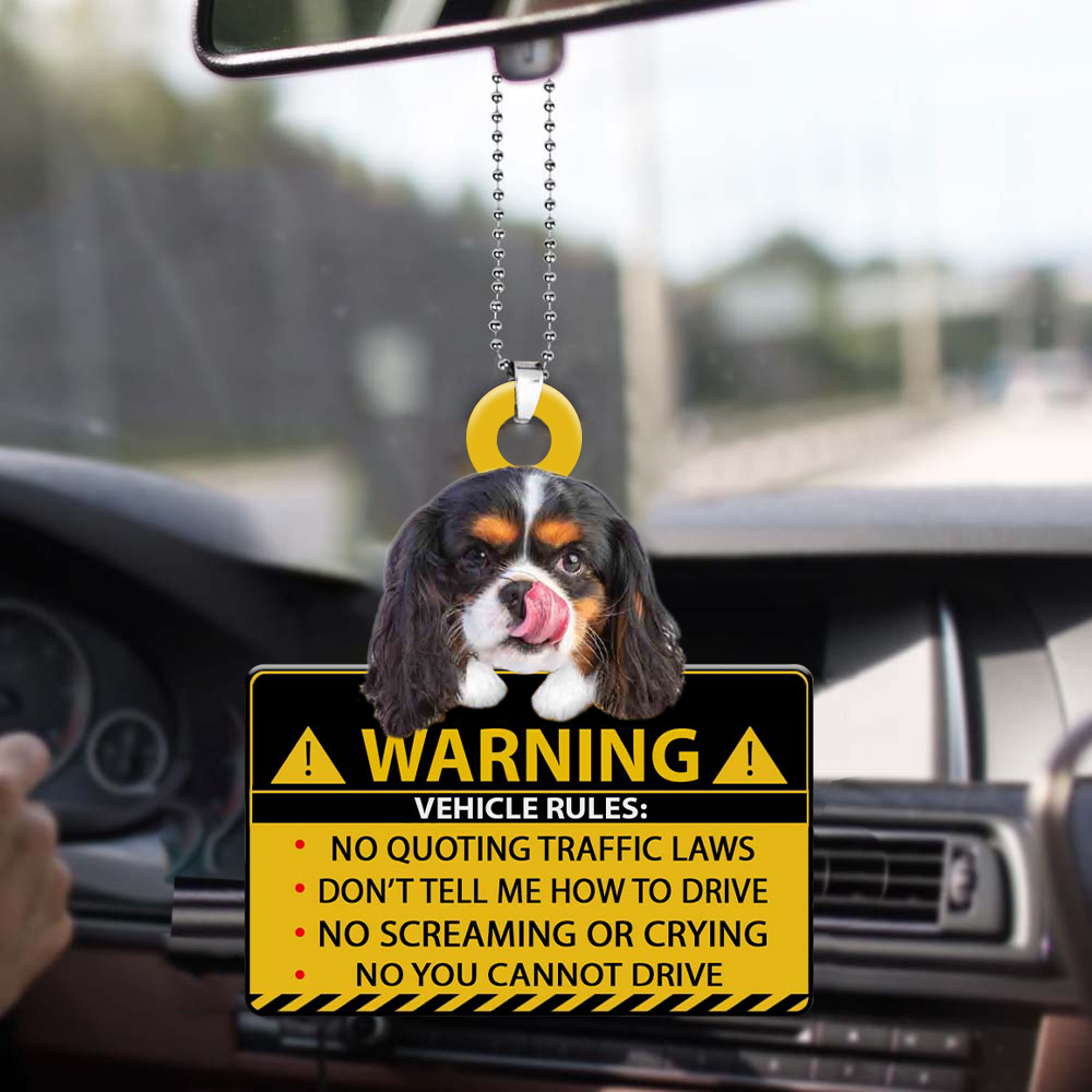 Cavalier King Charles Spaniel-Vehicle Rules Two Side Ornament