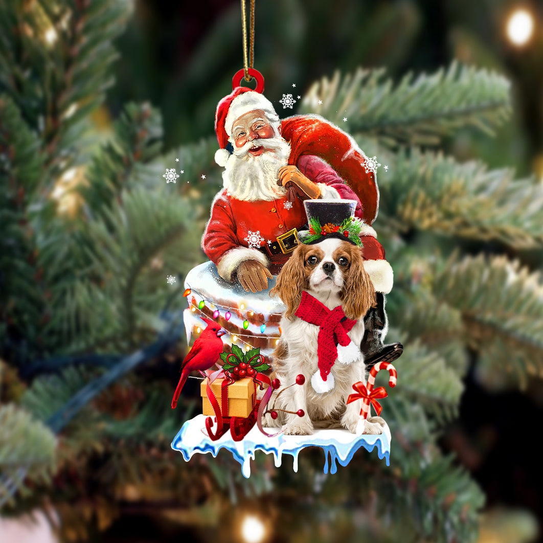 Cavalier King Charles Spaniel 3-Christmas Chimney Two Sided Ornament