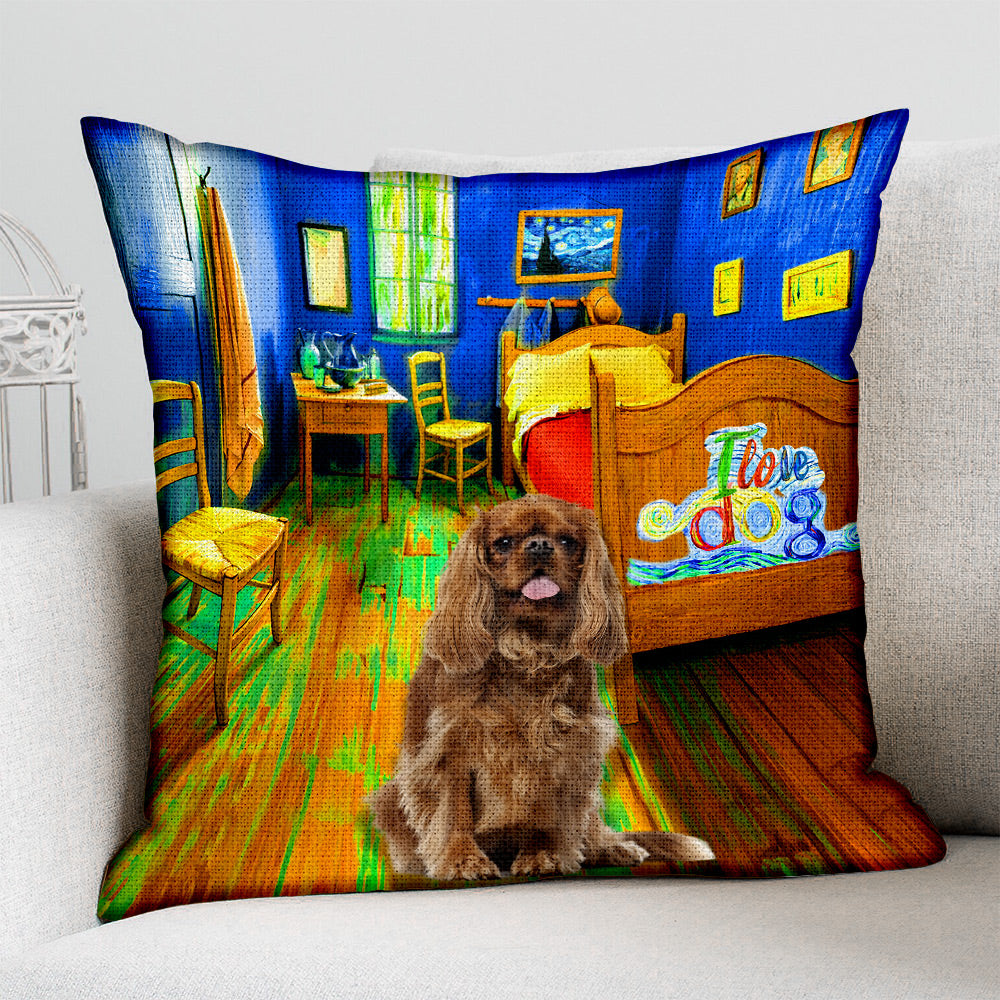 Cavalier King Charles Spaniel 3 In the Bedroom-Pillow Case