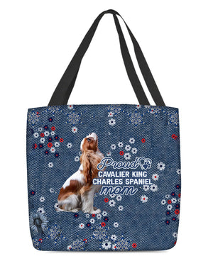 Cavalier King Charles Spaniel Pround Mom-Cloth Tote Bag