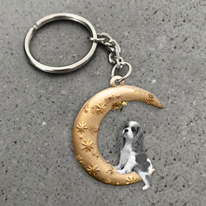 Cavalier King Charles Spaniel-Dog & Moon Flat Acrylic Keychain