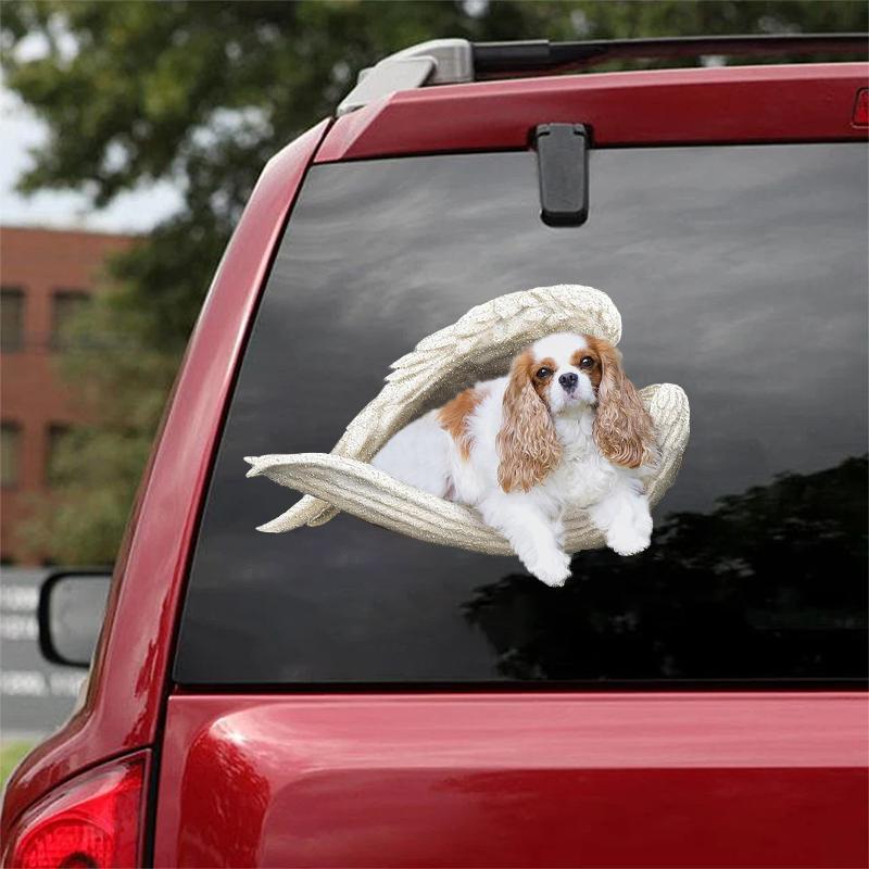 Cavalier King Charles Spaniel-sleeping angel CAR STICKER