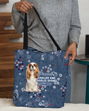 Cavalier King Charles Spaniel (2) Pround Mom-Cloth Tote Bag