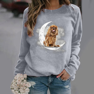 Cavalier King Charles Spaniel (3) -Sit On The Moon- Premium Sweatshirt