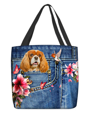 Cavalier King Spaniel-Lily Cloth Tote Bag