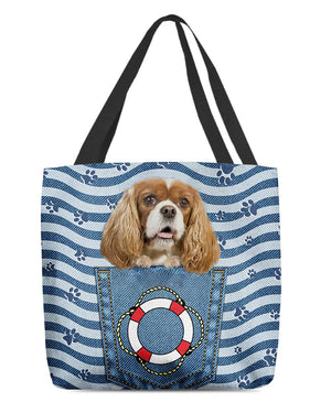 Cavalier king spaniel On Board-Cloth Tote Bag