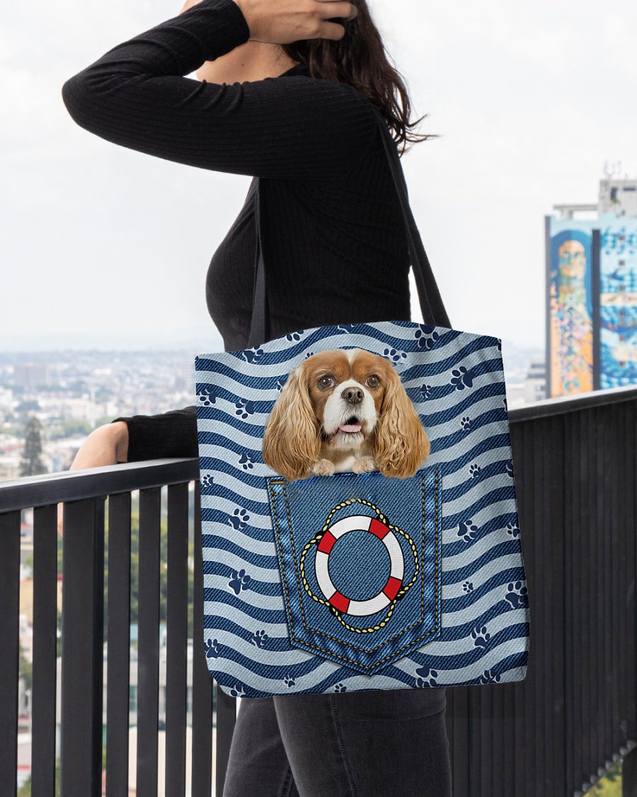 Cavalier king spaniel On Board-Cloth Tote Bag