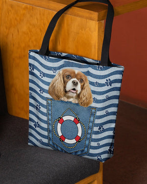 Cavalier king spaniel On Board-Cloth Tote Bag