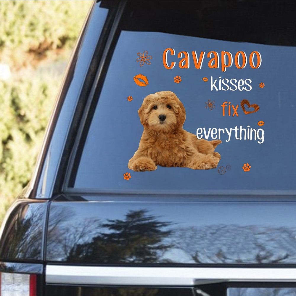 Cavapoo-Kiss Fix Everything Decal