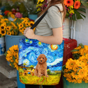 Cavapoo-Oil Painting-Cloth Tote Bag