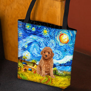 Cavapoo-Oil Painting-Cloth Tote Bag