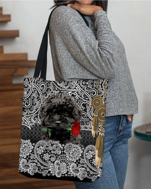 Cavapoo-Rose Cloth Tote Bag