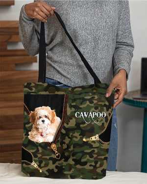 Cavapoo Camo Cloth Tote Bag