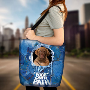 Chesapeake Bay Retriever -Follow Your Own Path-Cloth Tote Bag