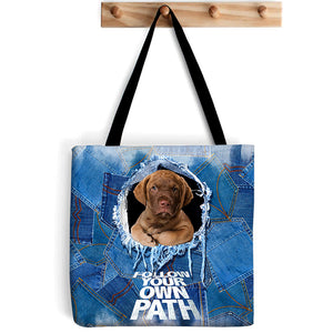 Chesapeake Bay Retriever -Follow Your Own Path-Cloth Tote Bag