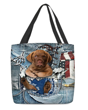 Chesapeake Bay Retriever-Ripped Jeans-Cloth Tote Bag