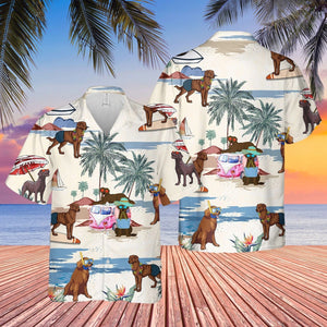 Chesapeake Bay Retriever Summer Beach Hawaiian Shirt