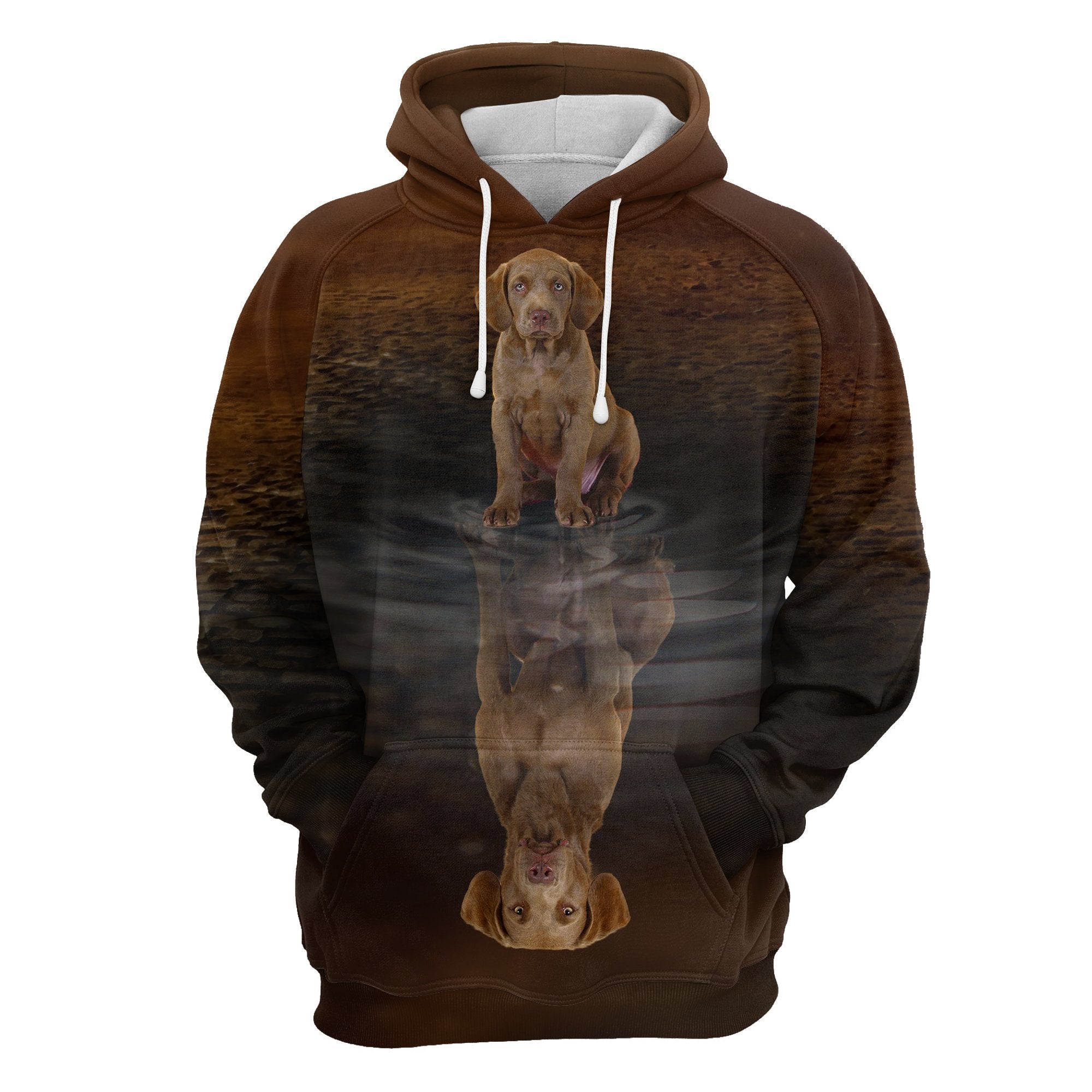 Cute Chesapeake Bay Retriever Reflection All Over Hoodie