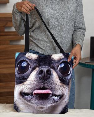 Chihuahua 3 Face-Cloth Tote Bag