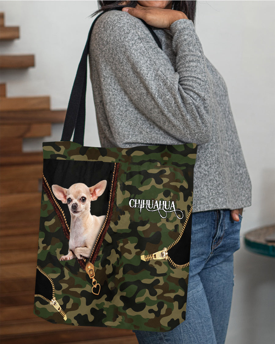 Chihuahua-2 Camo Cloth Tote Bag