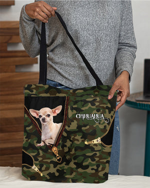 Chihuahua-2 Camo Cloth Tote Bag