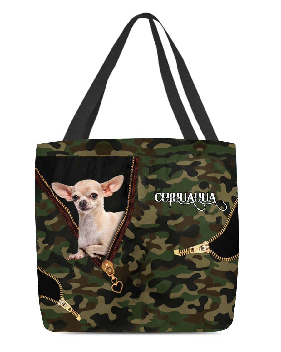 Chihuahua-2 Camo Cloth Tote Bag