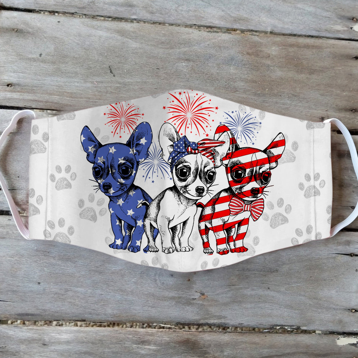 Chihuahua 4th Of July EZ01 1405 Face Mask