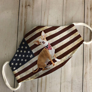 Chihuahua American Flag EZ03 1105 Face Mask