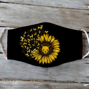 Chihuahua Dog Sunflower Leaf EZ01 2404 Face Mask