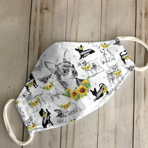 Chihuahua Sunflower EZ07 2206 Face Mask